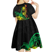 Personalised Reggae Jawaiian Festive Kid Short Sleeve Dress Mix Polynesian LT7 - Polynesian Pride