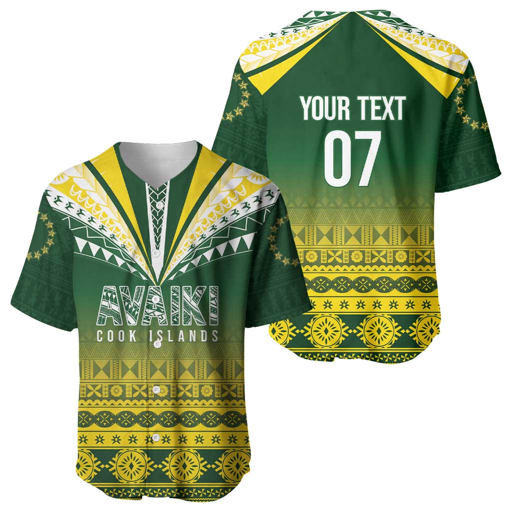 Cook Islands Rugby Custom Baseball Jersey Kuki Avaiki - Polynesian Pride