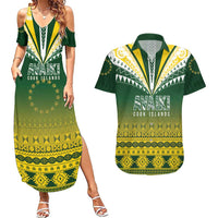 Cook Islands Rugby Custom Couples Matching Summer Maxi Dress and Hawaiian Shirt Kuki Avaiki - Polynesian Pride
