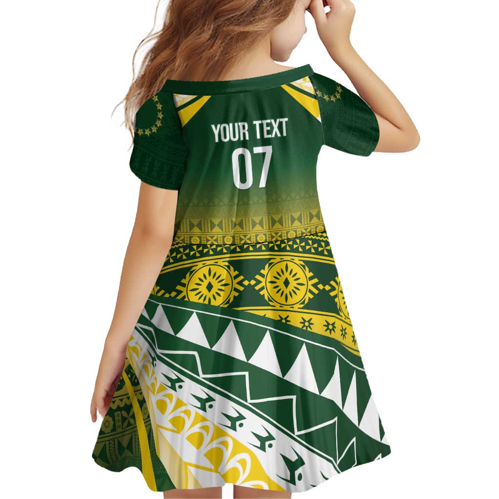 Cook Islands Rugby Custom Family Matching Off The Shoulder Long Sleeve Dress and Hawaiian Shirt Kuki Avaiki LT7 - Polynesian Pride