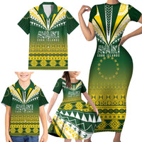 Cook Islands Rugby Custom Family Matching Short Sleeve Bodycon Dress and Hawaiian Shirt Kuki Avaiki LT7 - Polynesian Pride