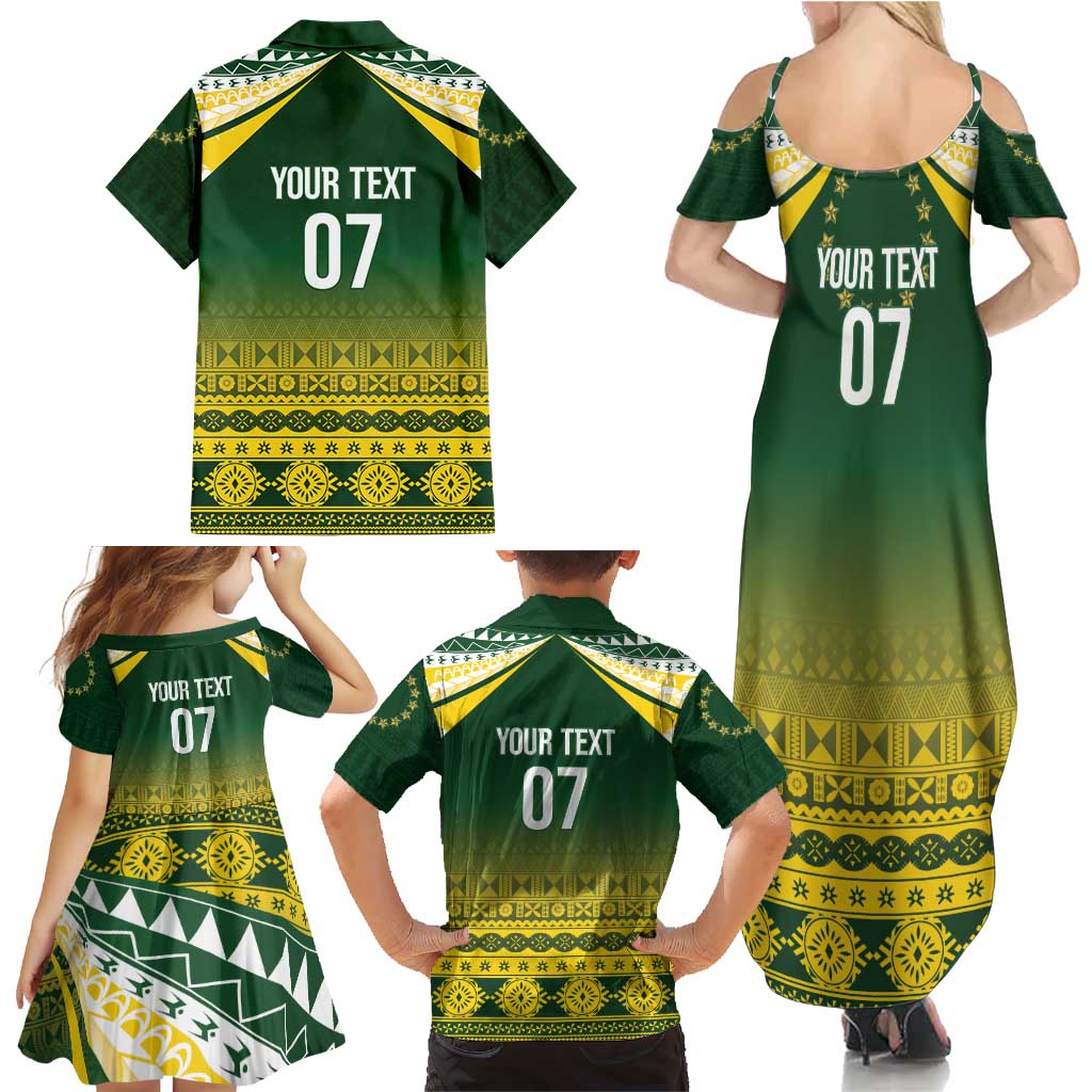 Cook Islands Rugby Custom Family Matching Summer Maxi Dress and Hawaiian Shirt Kuki Avaiki LT7 - Polynesian Pride