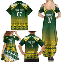 Cook Islands Rugby Custom Family Matching Summer Maxi Dress and Hawaiian Shirt Kuki Avaiki LT7 - Polynesian Pride