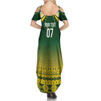 Cook Islands Rugby Custom Family Matching Summer Maxi Dress and Hawaiian Shirt Kuki Avaiki LT7 - Polynesian Pride