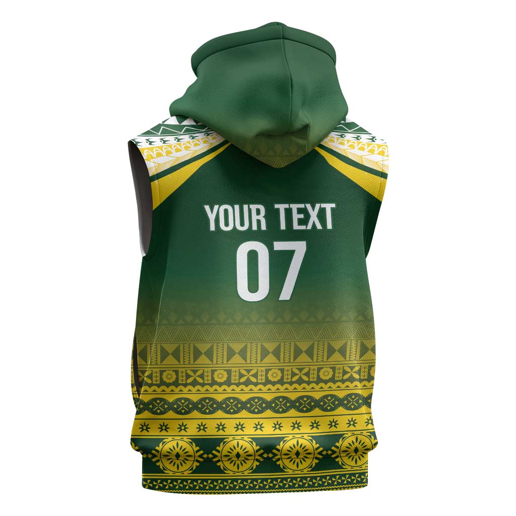Cook Islands Rugby Custom Sleeveless Hoodie Kuki Avaiki LT7 - Polynesian Pride
