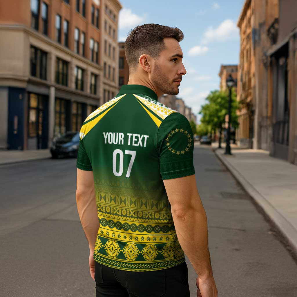 Cook Islands Rugby Custom Zipper Polo Shirt Kuki Avaiki LT7 - Polynesian Pride
