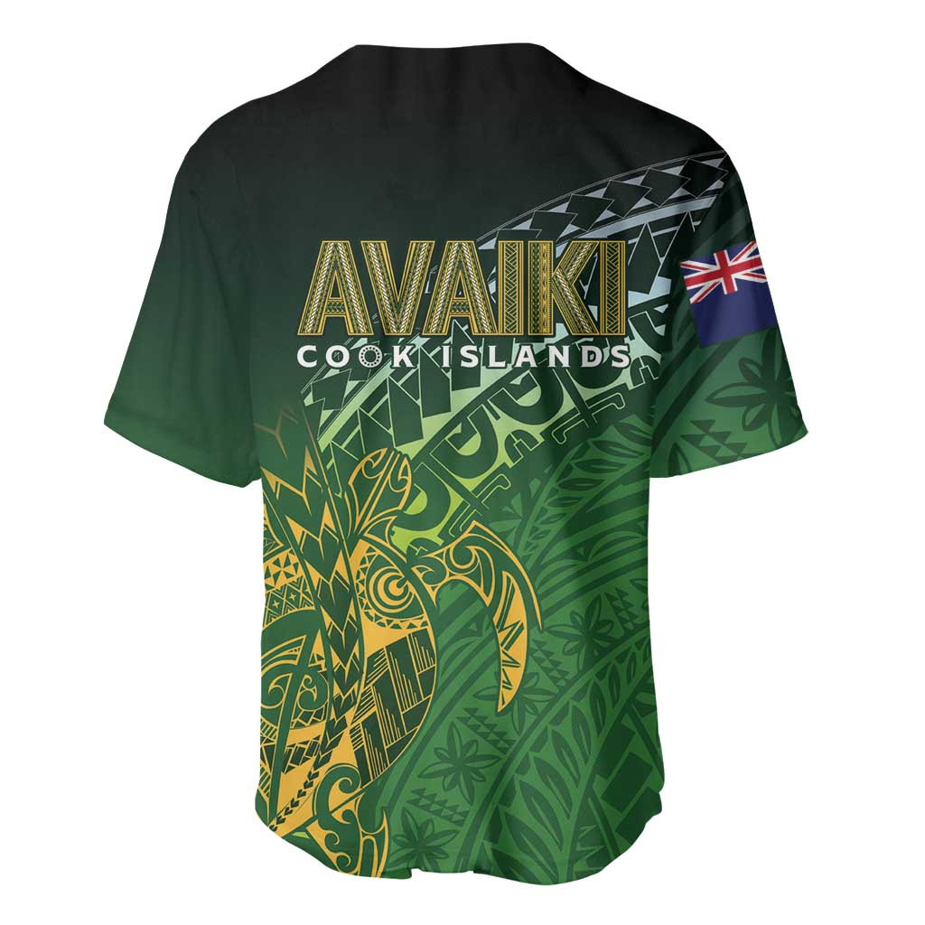 Cook Islands Rugby Kuki Avaiki Baseball Jersey Tribal Turtle - Polynesian Pride