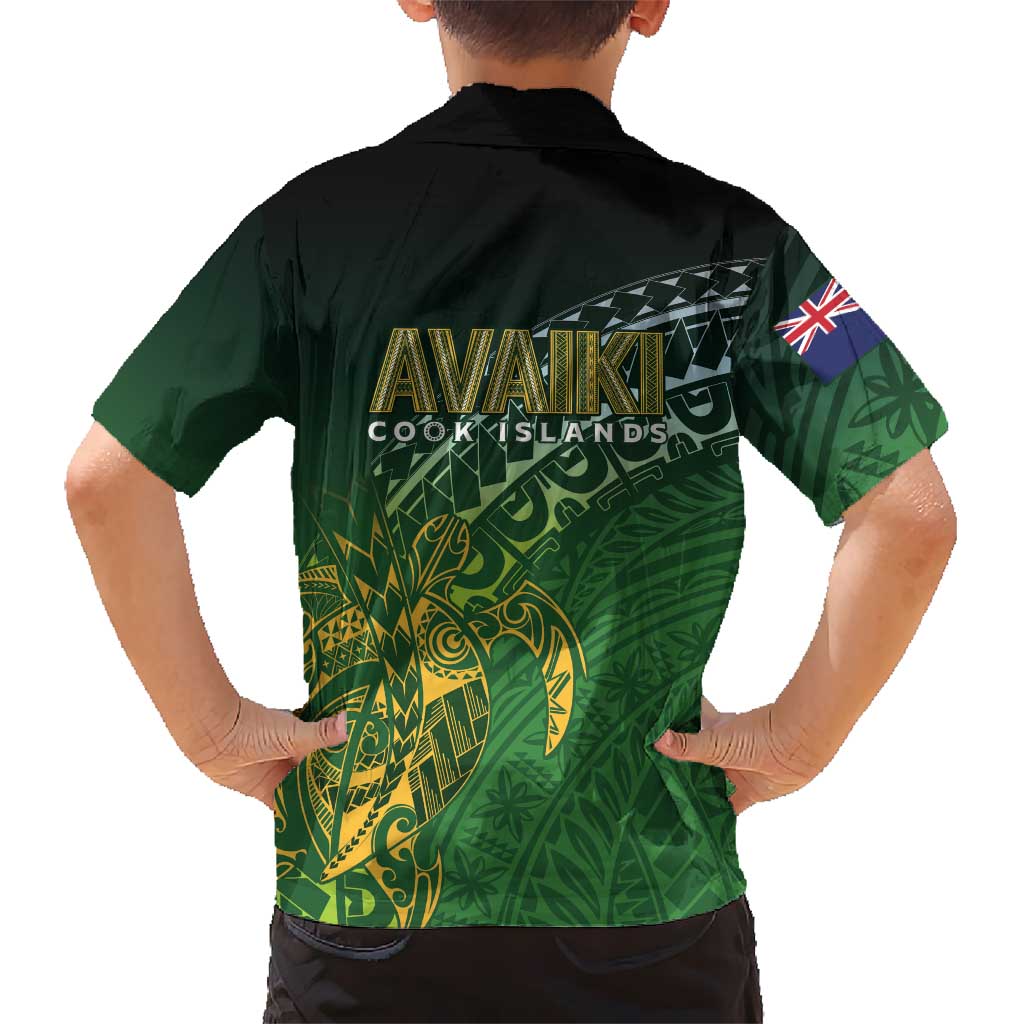 Cook Islands Rugby Kuki Avaiki Family Matching Puletasi and Hawaiian Shirt Tribal Turtle LT7 - Polynesian Pride