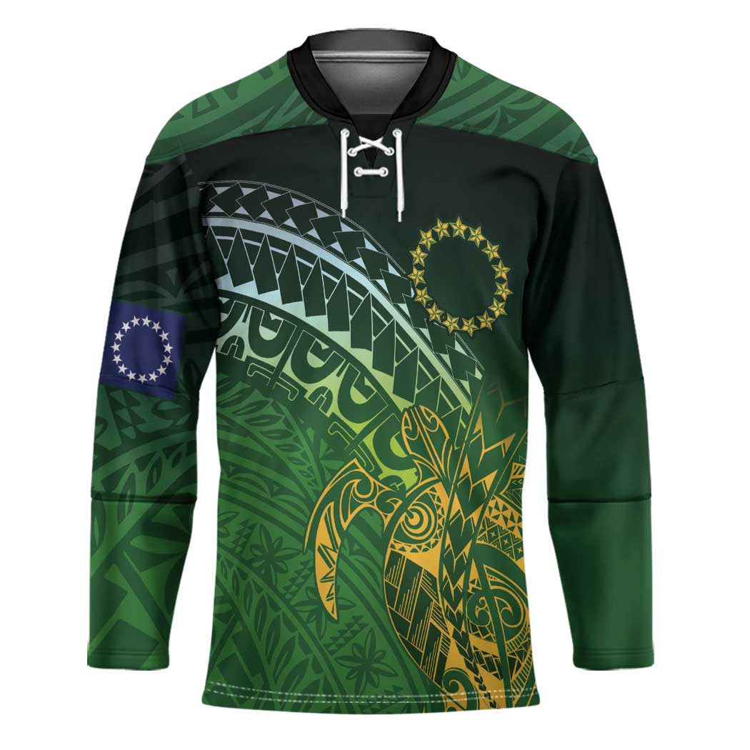 Cook Islands Rugby Kuki Avaiki Hockey Jersey Tribal Turtle - Polynesian Pride
