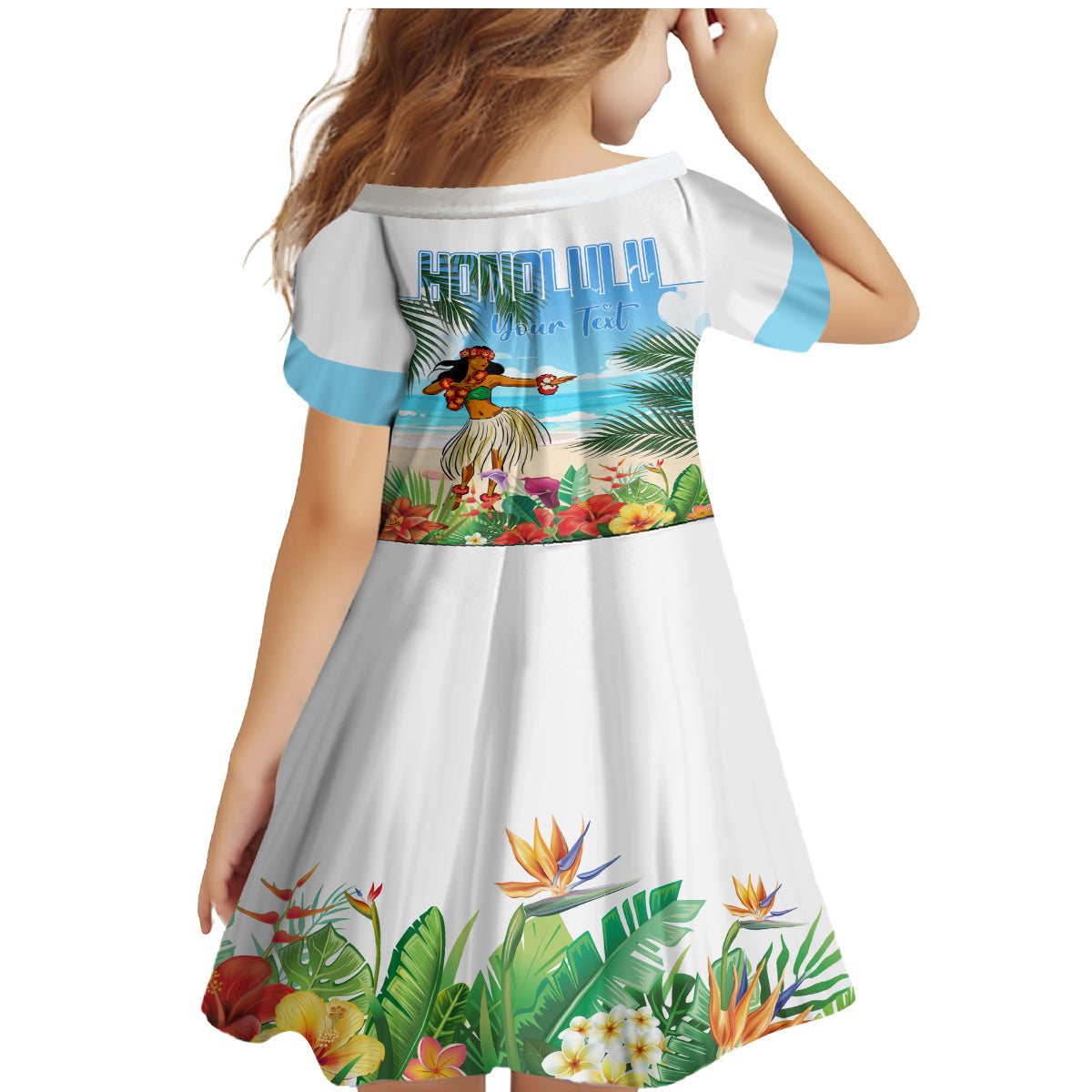 Personalised Hawaii Hula Girl Family Matching Mermaid Dress and Hawaiian Shirt Honolulu Festival LT7 - Polynesian Pride