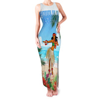 Personalised Hawaii Hula Girl Family Matching Tank Maxi Dress and Hawaiian Shirt Honolulu Festival LT7 Mom's Dress Art - Polynesian Pride
