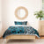 Maori Taniko Patterns Bedding Set Azure Patiki Motifs Mix Whakairo Ngaru