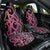 Maori Taniko Patterns Car Seat Cover Pink Patiki Motifs Mix Whakairo Ngaru