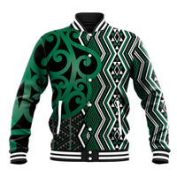 Maori Taniko Patterns Baseball Jacket Pounamu Patiki Motifs Mix Whakairo Ngaru