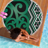 Maori Taniko Patterns Beach Blanket Pounamu Patiki Motifs Mix Whakairo Ngaru LT7 - Polynesian Pride