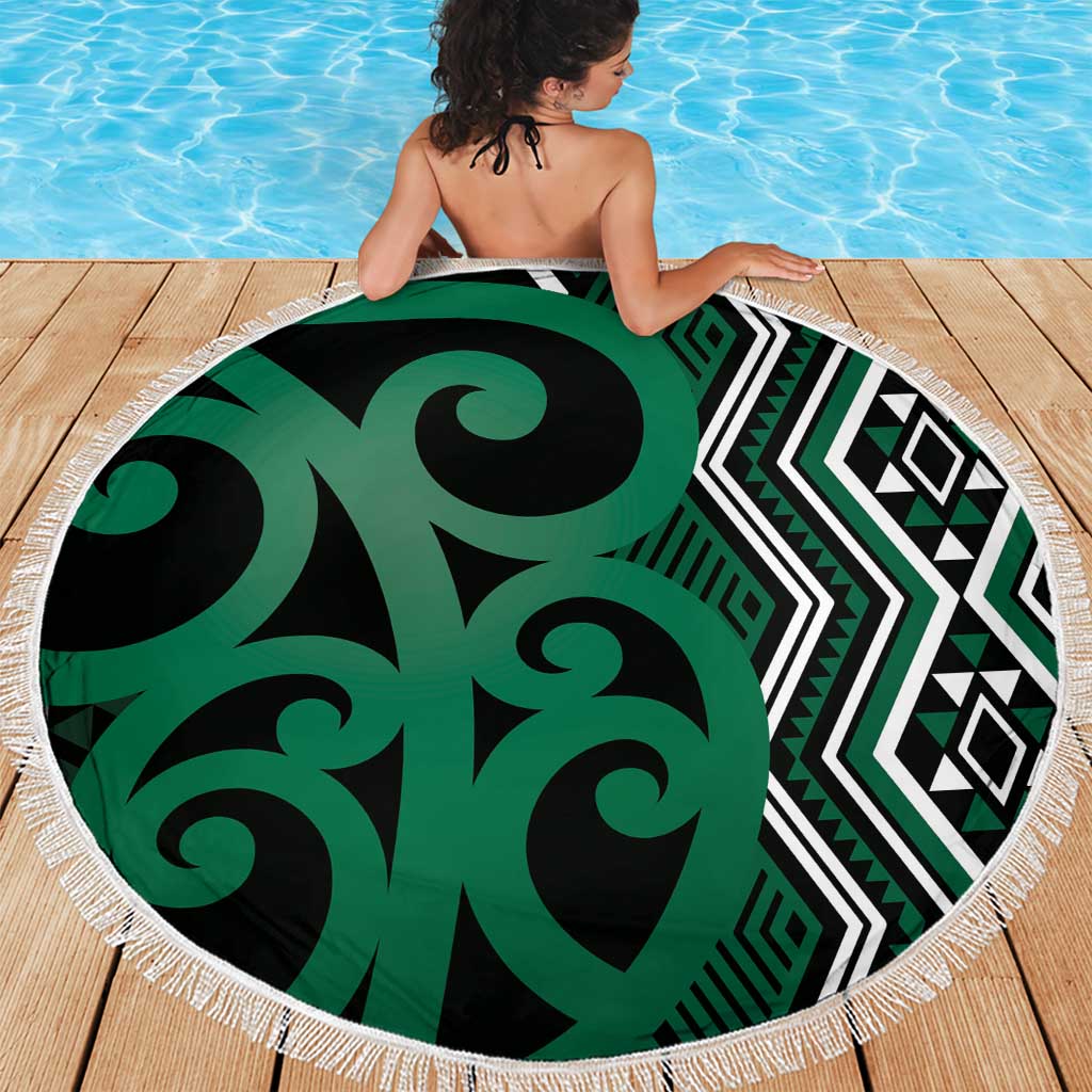 Maori Taniko Patterns Beach Blanket Pounamu Patiki Motifs Mix Whakairo Ngaru LT7 - Polynesian Pride