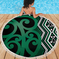 Maori Taniko Patterns Beach Blanket Pounamu Patiki Motifs Mix Whakairo Ngaru LT7 - Polynesian Pride