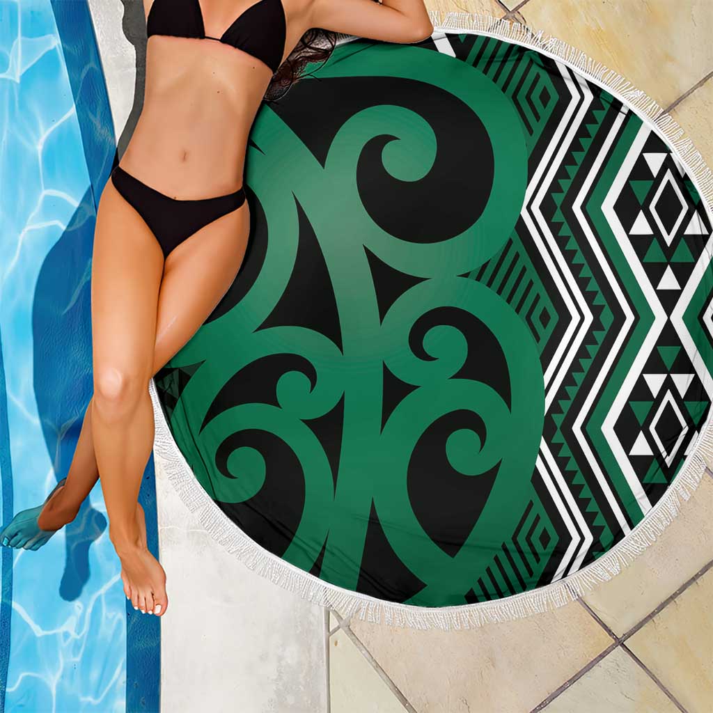 Maori Taniko Patterns Beach Blanket Pounamu Patiki Motifs Mix Whakairo Ngaru LT7 - Polynesian Pride