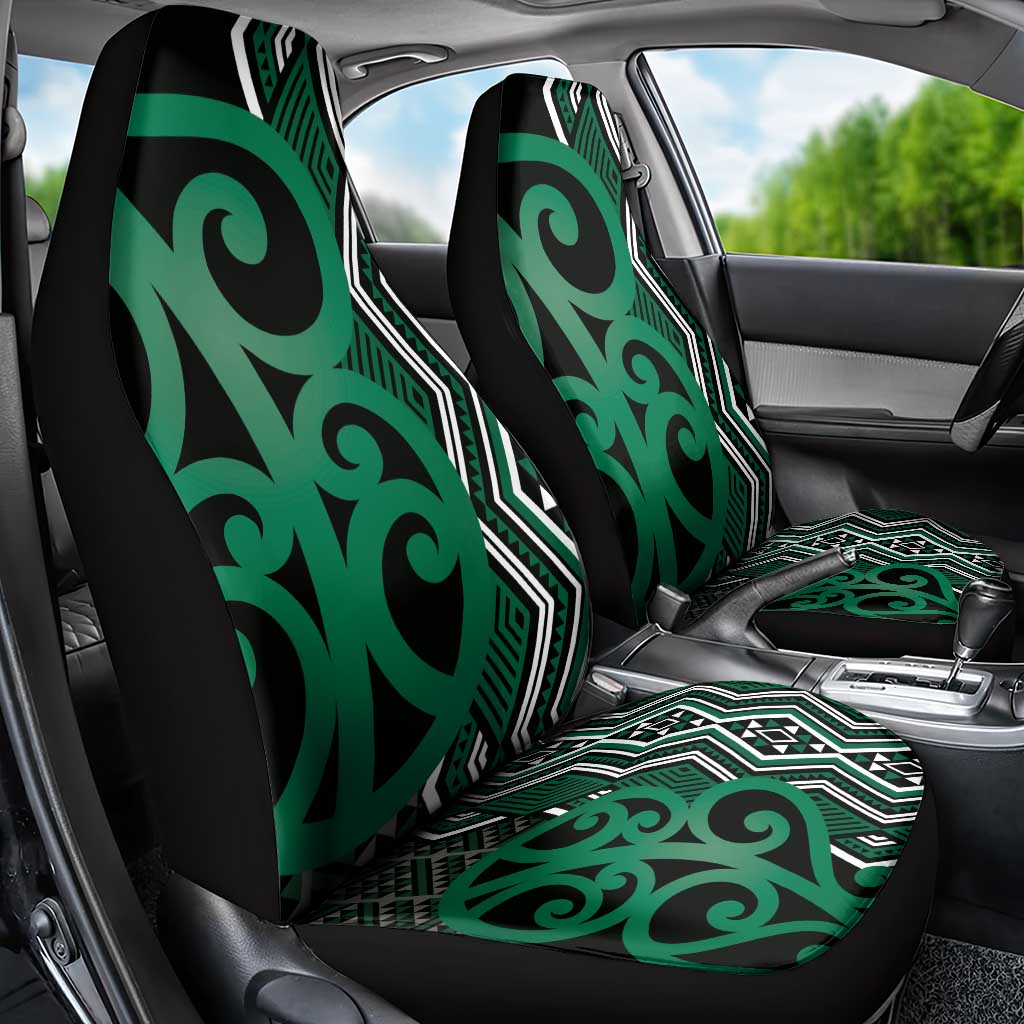 Maori Taniko Patterns Car Seat Cover Pounamu Patiki Motifs Mix Whakairo Ngaru LT7 - Polynesian Pride