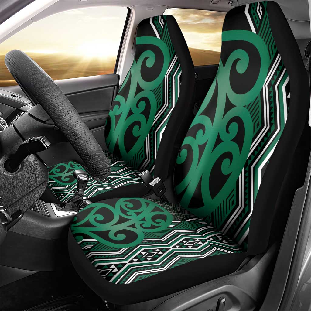 Maori Taniko Patterns Car Seat Cover Pounamu Patiki Motifs Mix Whakairo Ngaru LT7 - Polynesian Pride