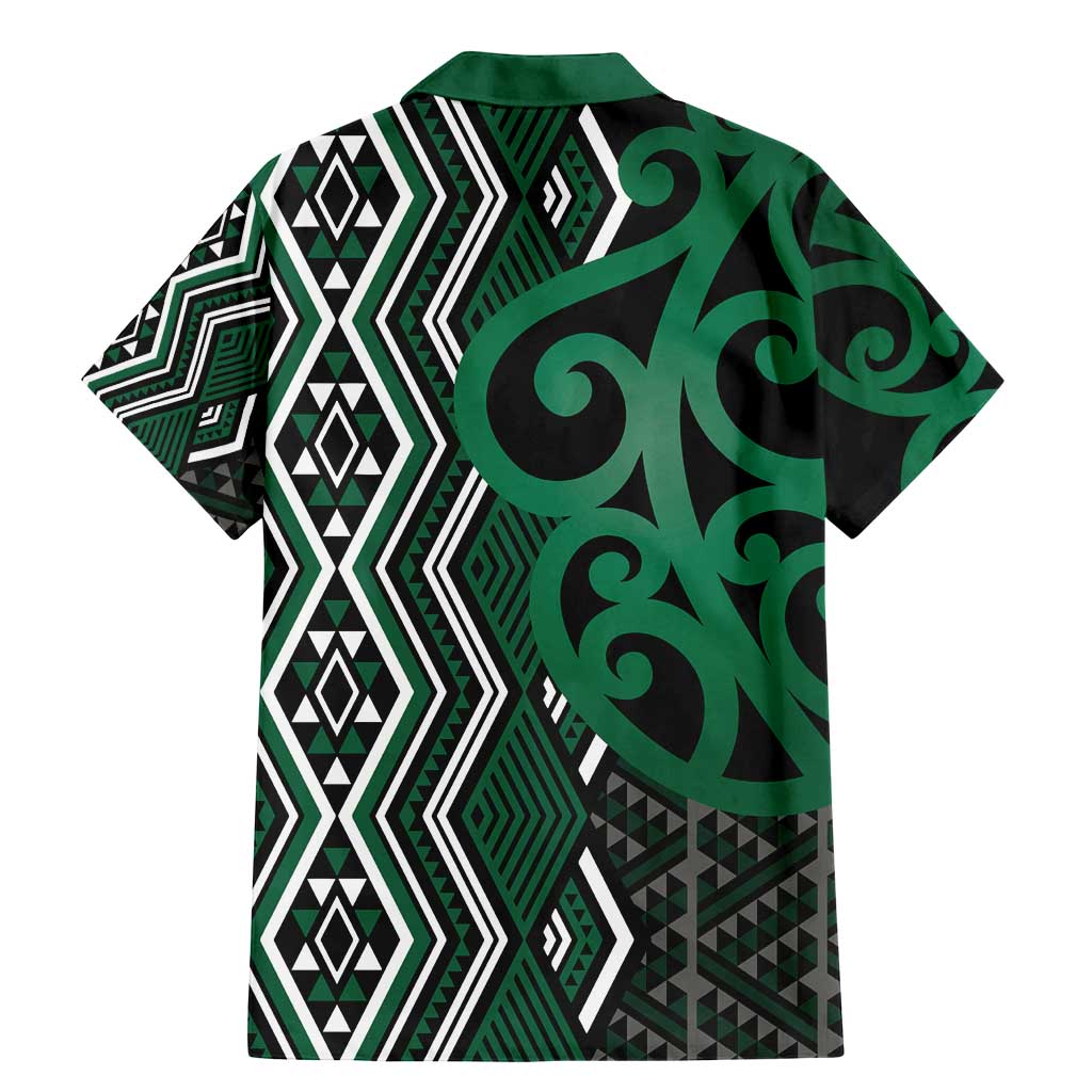 Maori Taniko Patterns Family Matching Mermaid Dress and Hawaiian Shirt Pounamu Patiki Motifs Mix Whakairo Ngaru LT7 - Polynesian Pride