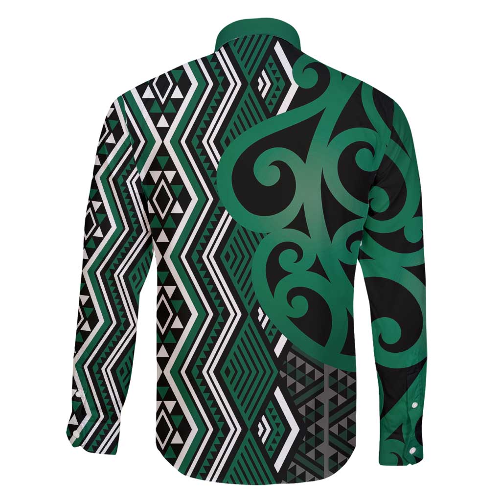 Maori Taniko Patterns Family Matching Mermaid Dress and Hawaiian Shirt Pounamu Patiki Motifs Mix Whakairo Ngaru LT7 - Polynesian Pride