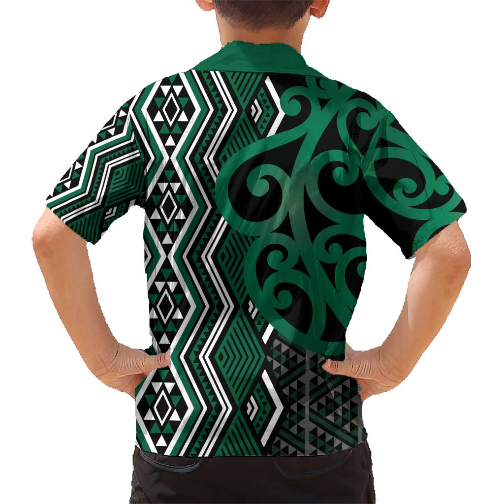 Maori Taniko Patterns Hawaiian Shirt Pounamu Patiki Motifs Mix Whakairo Ngaru LT7 - Polynesian Pride