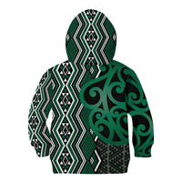 Maori Taniko Patterns Kid Hoodie Pounamu Patiki Motifs Mix Whakairo Ngaru LT7 - Polynesian Pride