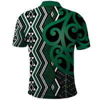Maori Taniko Patterns Polo Shirt Pounamu Patiki Motifs Mix Whakairo Ngaru LT7 - Polynesian Pride