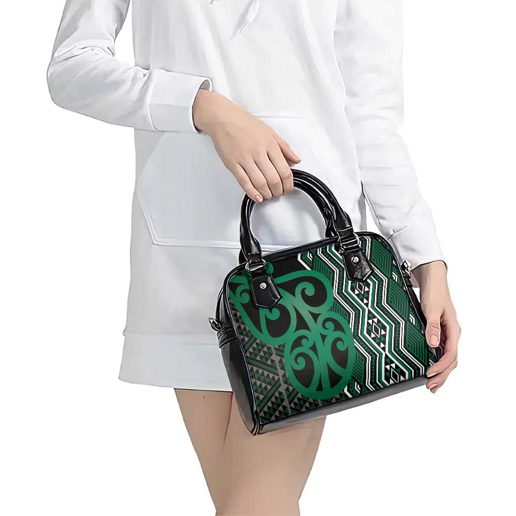 Maori Taniko Patterns Shoulder Handbag Pounamu Patiki Motifs Mix Whakairo Ngaru