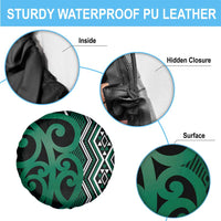 Maori Taniko Patterns Spare Tire Cover Pounamu Patiki Motifs Mix Whakairo Ngaru LT7 - Polynesian Pride