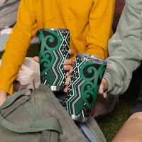 Maori Taniko Patterns Tumbler Cup Pounamu Patiki Motifs Mix Whakairo Ngaru LT7 - Polynesian Pride