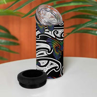 Aotearoa Takatapui Pride 4 in 1 Can Cooler Tumbler Rainbow Butterfly - Free To Love LT7 - Polynesian Pride