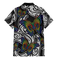 Aotearoa Takatapui Pride Family Matching Mermaid Dress and Hawaiian Shirt Rainbow Butterfly - Free To Love LT7 - Polynesian Pride