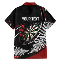 New Zealand Darts Personalised Family Matching Off Shoulder Short Dress and Hawaiian Shirt Silver Fern Dynamic LT7 - Polynesian Pride