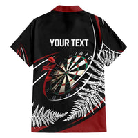 New Zealand Darts Personalised Family Matching Short Sleeve Bodycon Dress and Hawaiian Shirt Silver Fern Dynamic LT7 - Polynesian Pride