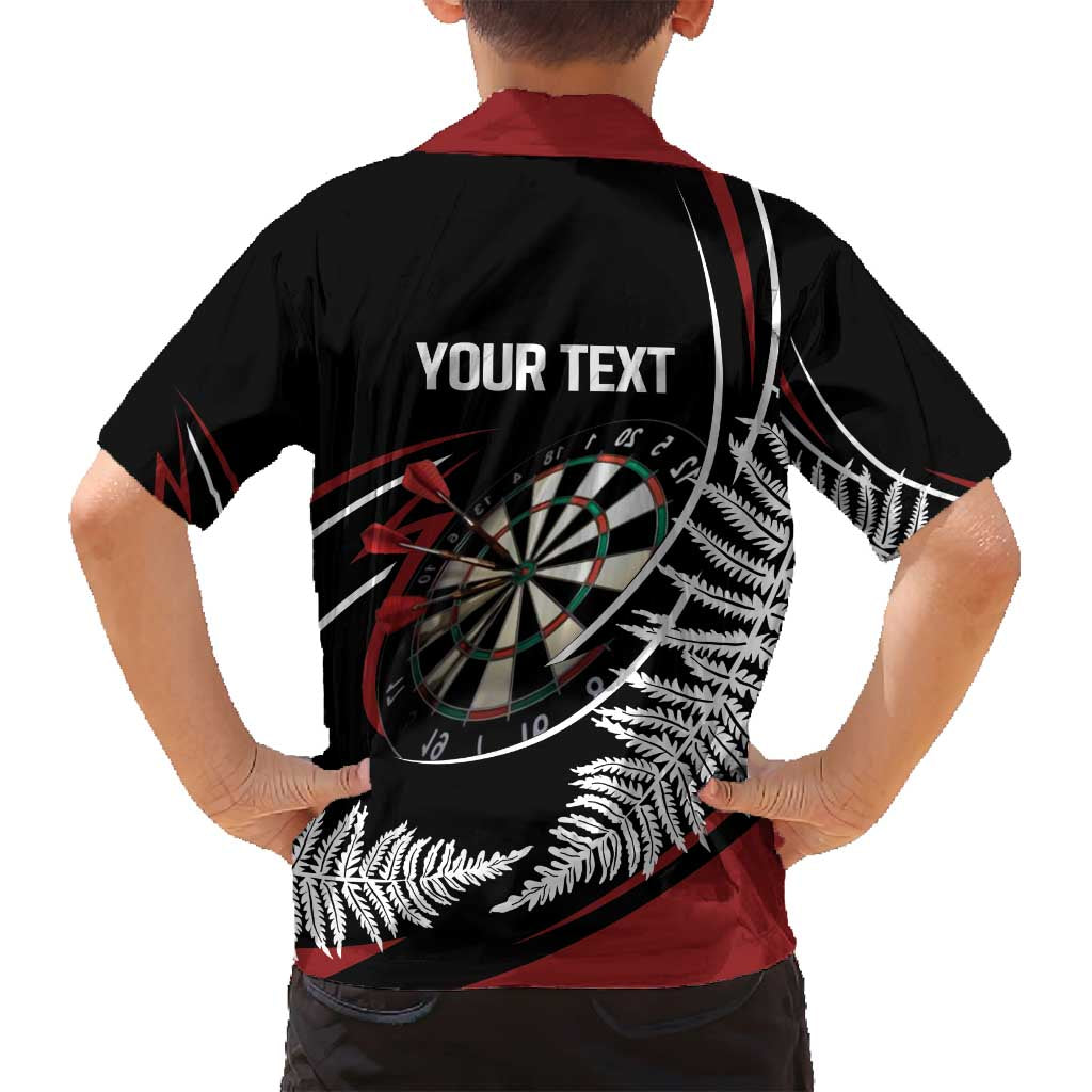 New Zealand Darts Personalised Family Matching Tank Maxi Dress and Hawaiian Shirt Silver Fern Dynamic LT7 - Polynesian Pride