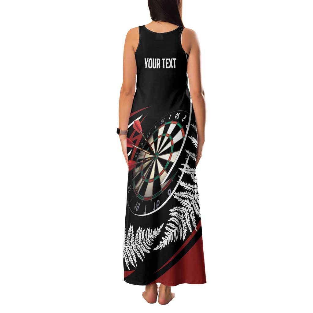 New Zealand Darts Personalised Family Matching Tank Maxi Dress and Hawaiian Shirt Silver Fern Dynamic LT7 - Polynesian Pride