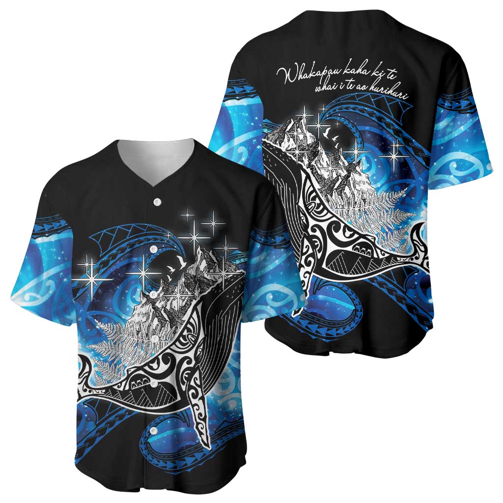 Maori Matariki Te Araroa Paikea Starry Baseball Jersey Tangaroa Whakatauki