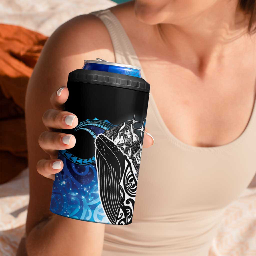 Maori Matariki Te Araroa Paikea Starry 4 in 1 Can Cooler Tumbler Tangaroa Whakatauki LT7 - Polynesian Pride
