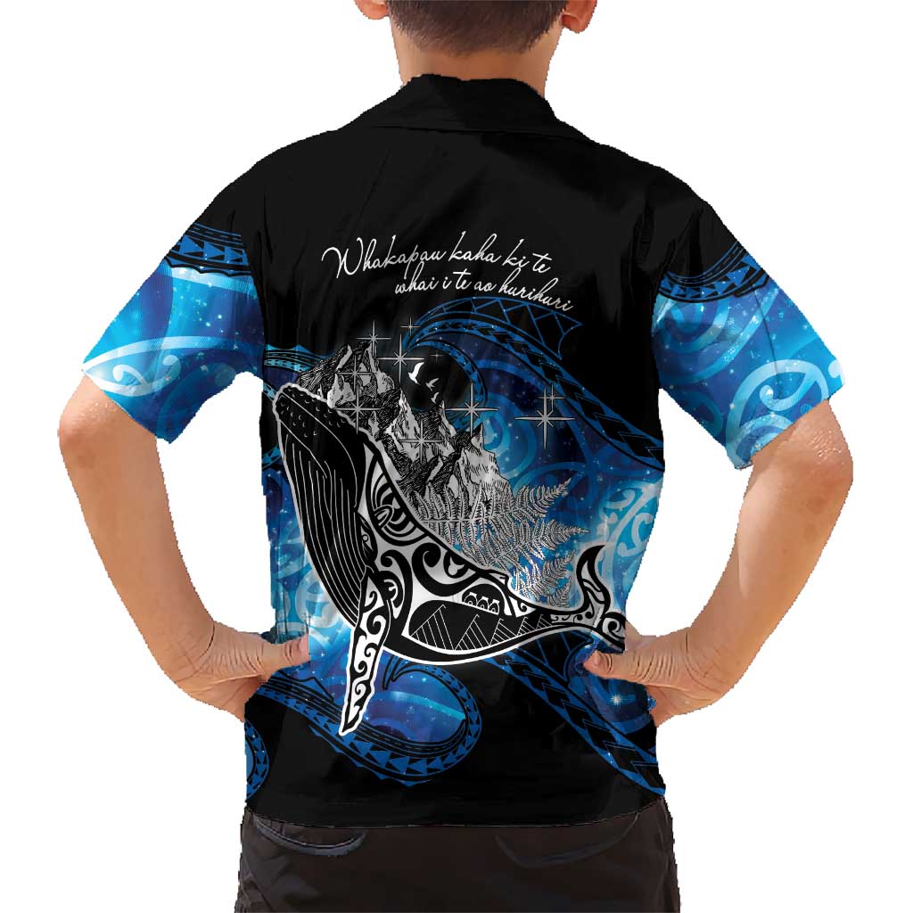 Maori Matariki Te Araroa Paikea Starry Family Matching Summer Maxi Dress and Hawaiian Shirt Tangaroa Whakatauki LT7 - Polynesian Pride