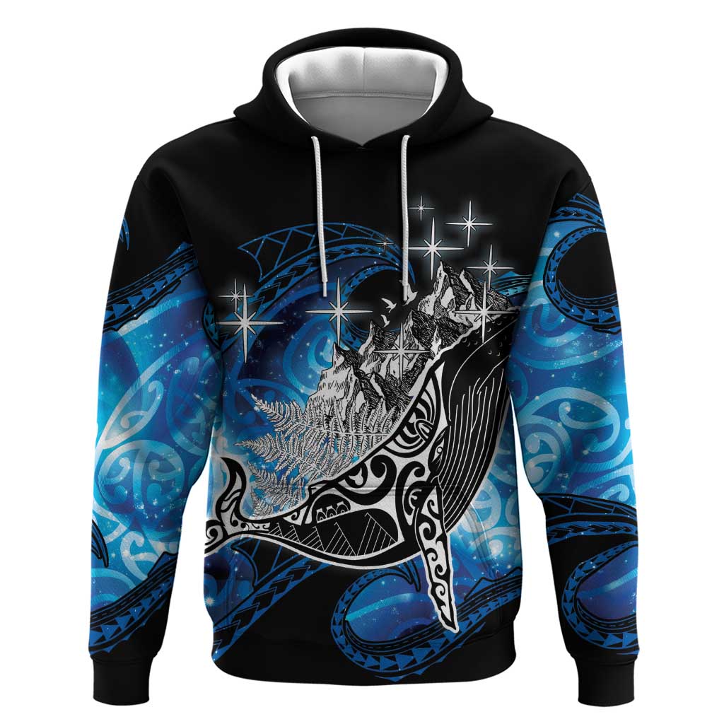 Maori Matariki Te Araroa Paikea Starry Hoodie Tangaroa Whakatauki LT7 Pullover Hoodie Black - Polynesian Pride
