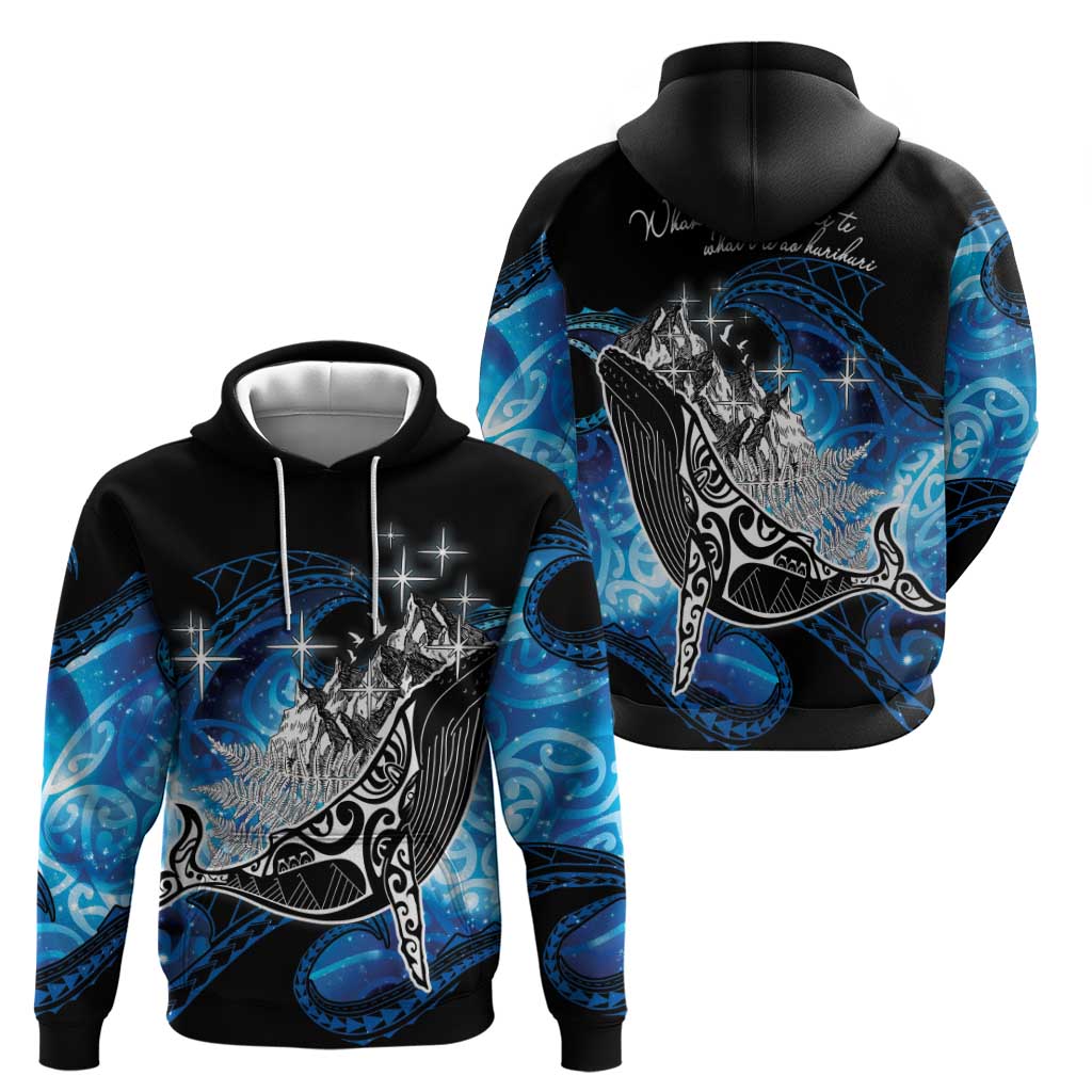 Maori Matariki Te Araroa Paikea Starry Hoodie Tangaroa Whakatauki LT7 - Polynesian Pride