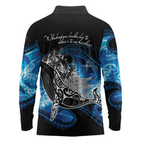 Maori Matariki Te Araroa Paikea Starry Long Sleeve Polo Shirt Tangaroa Whakatauki