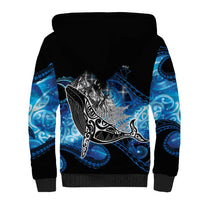 Maori Matariki Te Araroa Paikea Starry Sherpa Hoodie Tangaroa Whakatauki