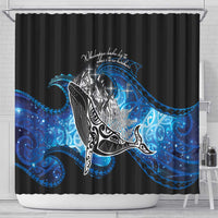 Maori Matariki Te Araroa Paikea Starry Shower Curtain Tangaroa Whakatauki