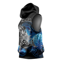 Maori Matariki Te Araroa Paikea Starry Sleeveless Hoodie Tangaroa Whakatauki