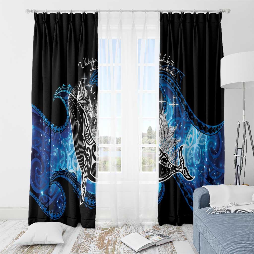 Maori Matariki Te Araroa Paikea Starry Window Curtain Tangaroa Whakatauki