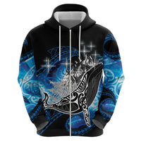 Maori Matariki Te Araroa Paikea Starry Zip Hoodie Tangaroa Whakatauki LT7 - Polynesian Pride