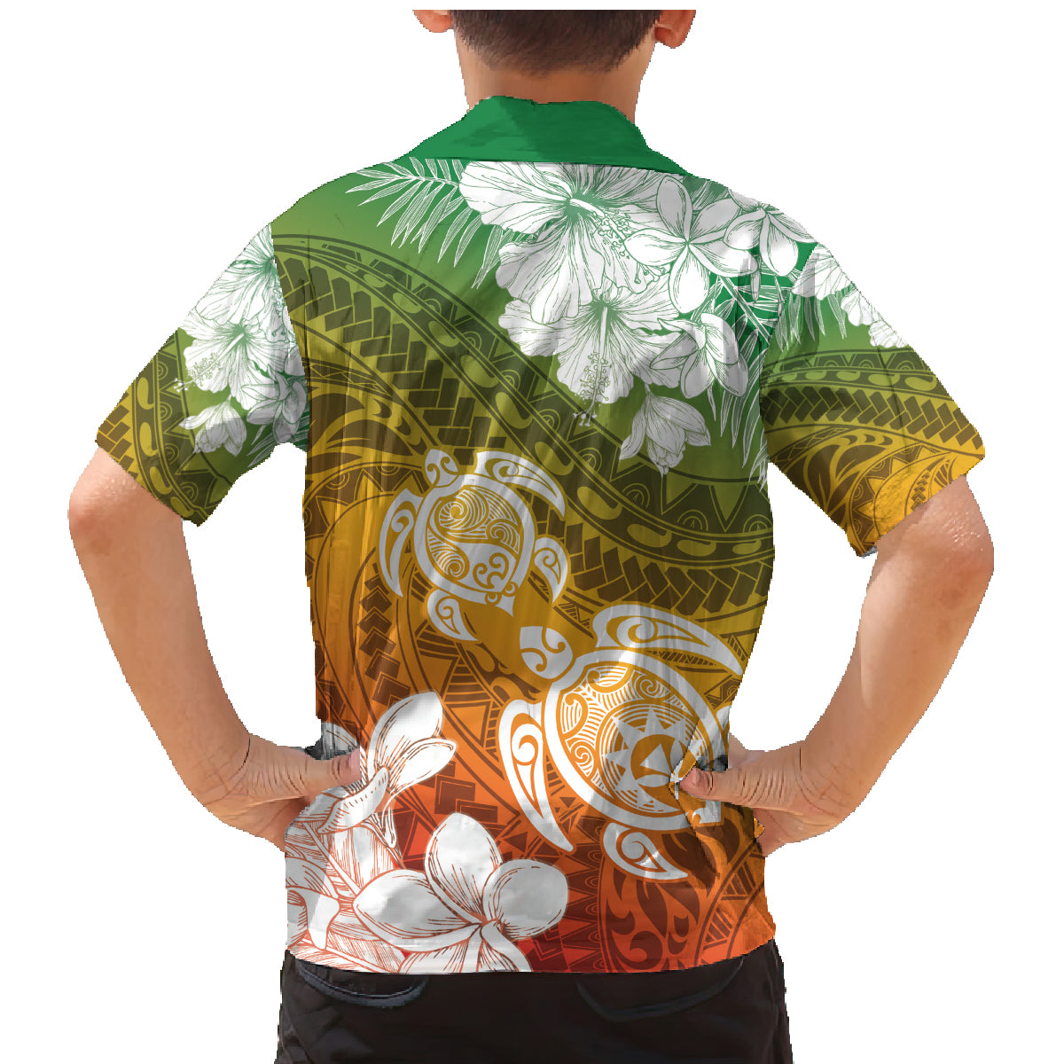 Kanaka Maoli Hawaii Flag Day Family Matching Mermaid Dress and Hawaiian Shirt Vibrant Frangipani LT7 - Polynesian Pride